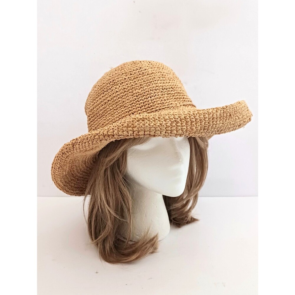Red Fish Designs 100% Raffia Brimmed Sun Hat O/S